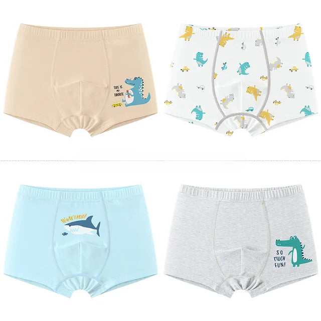 Shorts de boxer de algodão puro infantil, roupas íntimas sem costura sem virilha, cuecas grandes médias, meninas
