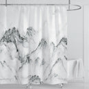 Cortina de ducha impermeable de mármol, cortina de ducha impermeable para decoración de baño, cortina de ducha impresa, lavable, con ganchos