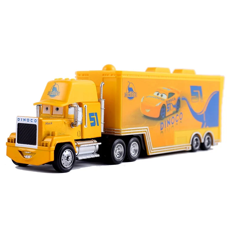 Disney Pixar Cars 2 3 Toys Lightning McQueen Truck Jackson Storm Uncle Mack 1:55 Diecast lorry trailer Model Child kids Gift