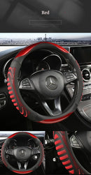 Three-dimensional Honeycomb Steering Wheel Cover  Durable Leather Cover with Anti-slip Linning Universal 14.5-15in