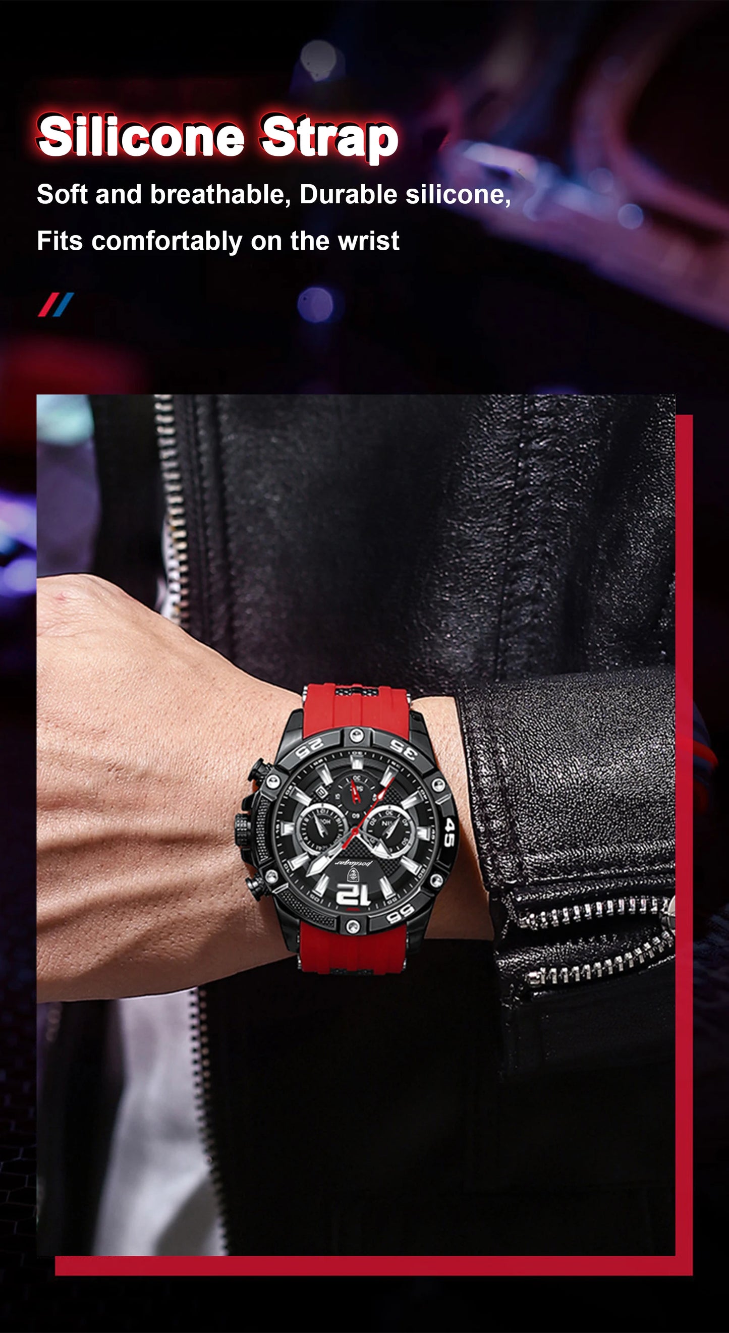 POEDAGAR Luxury Casual Men Watch Waterproof Luminous Chronograph Date Man Wristwatch High Quality Military Quartz Men's Watches