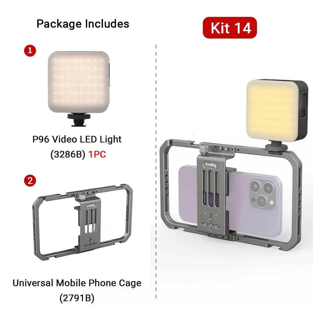 SmallRig Video Light, Portable Camera Light,96 LED Beads for Photography Video Lighting, Rechargeable 2200mAh CRI 95+ 2700-6500K