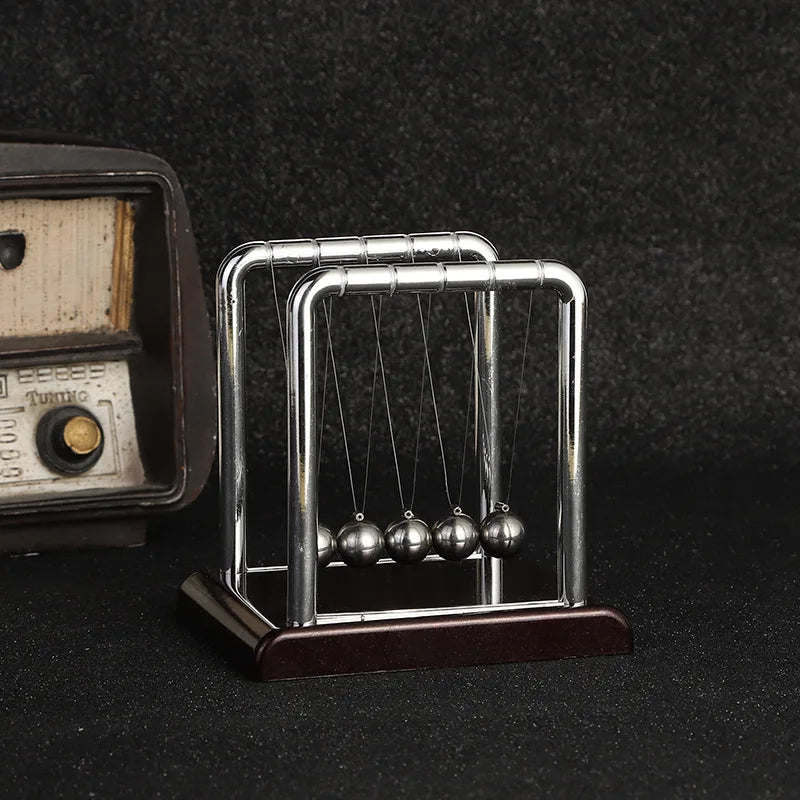 Péndulo de metal para mesa de escritorio, bola de equilibrio de acero, bola de Newton, péndulo de ciencias físicas