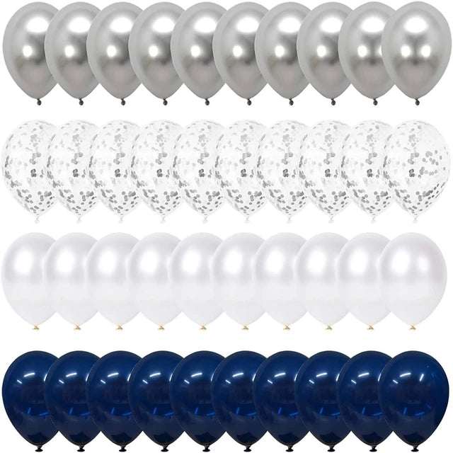 Confetti Latex Balloon for Party Decorations, Blue, Pink, Gold, Birthday, Baby Shower, Wedding, 12in, 40pcs per set 