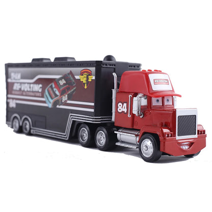 Disney Pixar Cars 2 3 Juguetes Rayo McQueen Camión Jackson Storm Tío Mack 1:55 Camión de fundición Modelo de remolque Niño niños Regalo