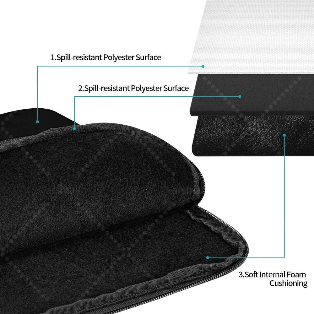 Black Cat Laptop Bag Tablet Notebook Case For Hp Dell Lenovo Computer For Macbook Air Pro Retina 10-17 Sleeve