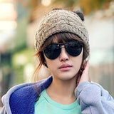 Female Cycling Cap Warm Knitted Riding Skullies Beanies Twisted Head Wrap Women's Winter Hat Hairwrap Headwear