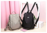 Homefish New Women's Multifunction Backpack Casual Solid Color School Bag For Girls Fashion Detachable Strap Travel Shoulder Bag