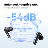 HAYLOU Flowbuds N55 Wireless Earbuds 54dB Adaptive ANC Bluetooth 6.0 LDAC Hi-Res Audio 6-Mic HD Call Earphones 40H Playback IPX5