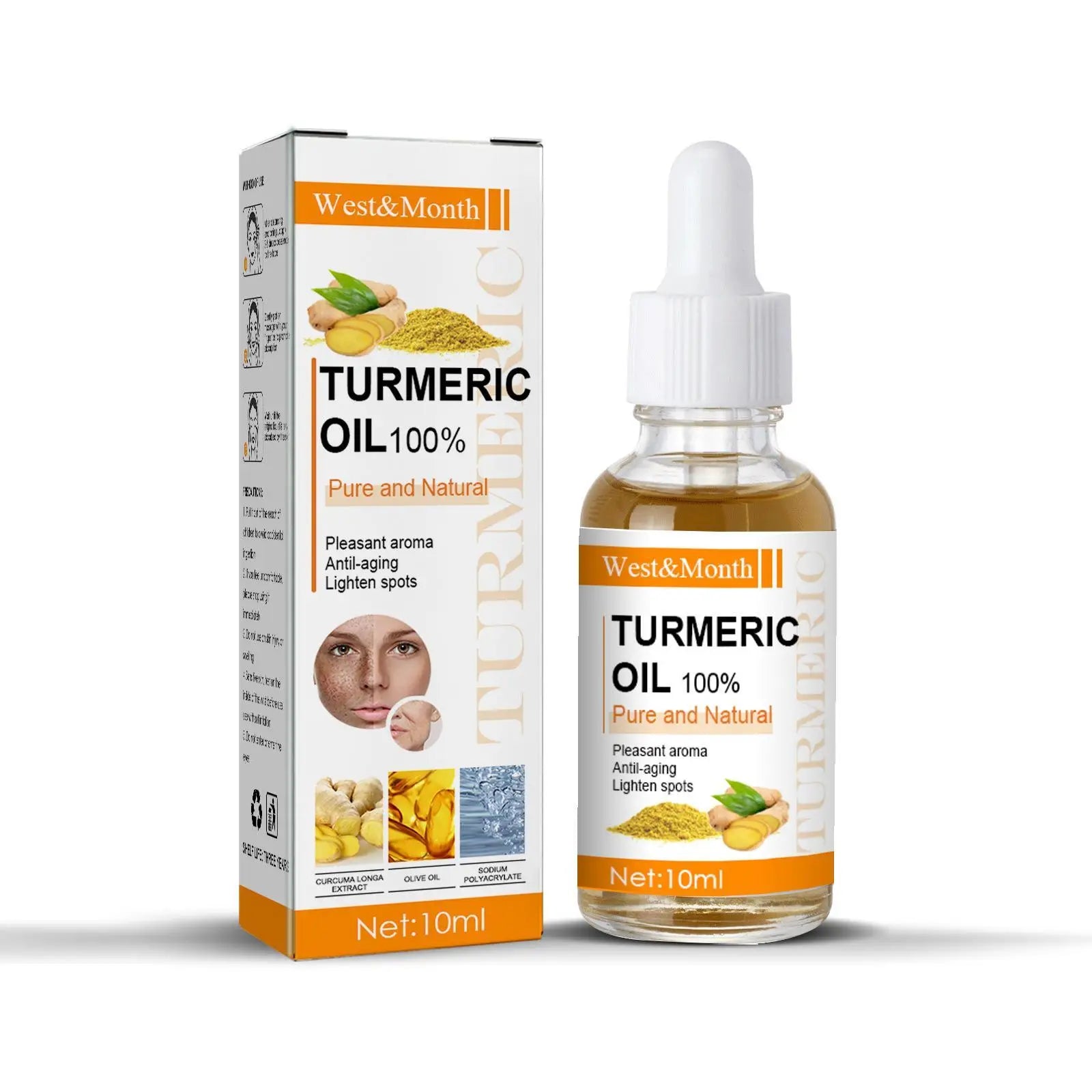 Turmeric Oil Skin Glow To Lightening Acne Dark Patches Acne Bright Skin Dark Spot Corrector Face Whitening Serum product