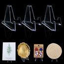 1-30Pcs Clear Acrylic Coin Display Stand Holders Small Easel Rack Trading Card Holder Support For Kpop Idol Card Organizer