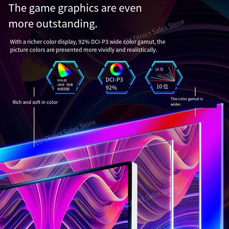 Kuycon Q34W 34-inch 4k165hz monitor e-sports gaming ultra-clear laptop desktop external mirror screen new original