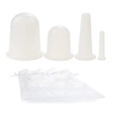 4-Piece Set Silicone Vacuum Cupping Set Cupping Cups Cans Suction Cup Therapy Back Body Detox Massage Anti Cellulite