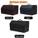 Car Trunk Organizer Box, Large Capacity, Auto Multiuse Tools, Storage Bag, Stowing, Tidying, Leather, Folding for Emergency