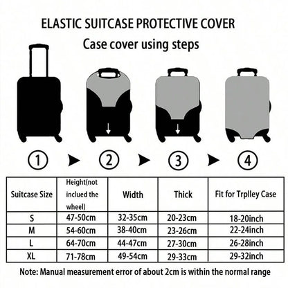 Luggage Protective Cover With Cartoon Print