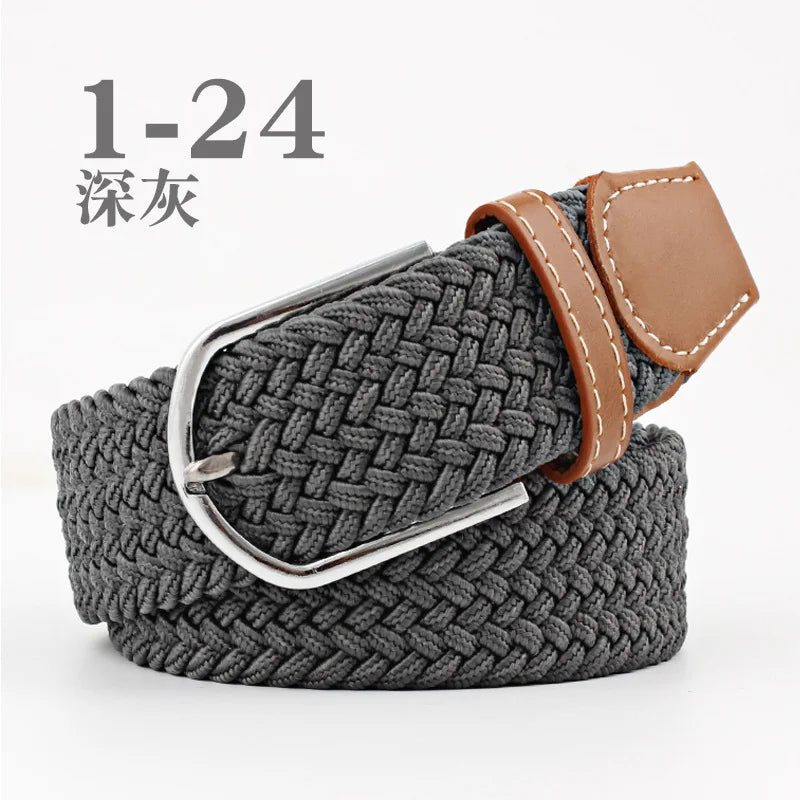 Stretch Woven Belt Unisex Canvas Belts Fashion Casual Student Belt Women Cinturon Male Waistband 105cm