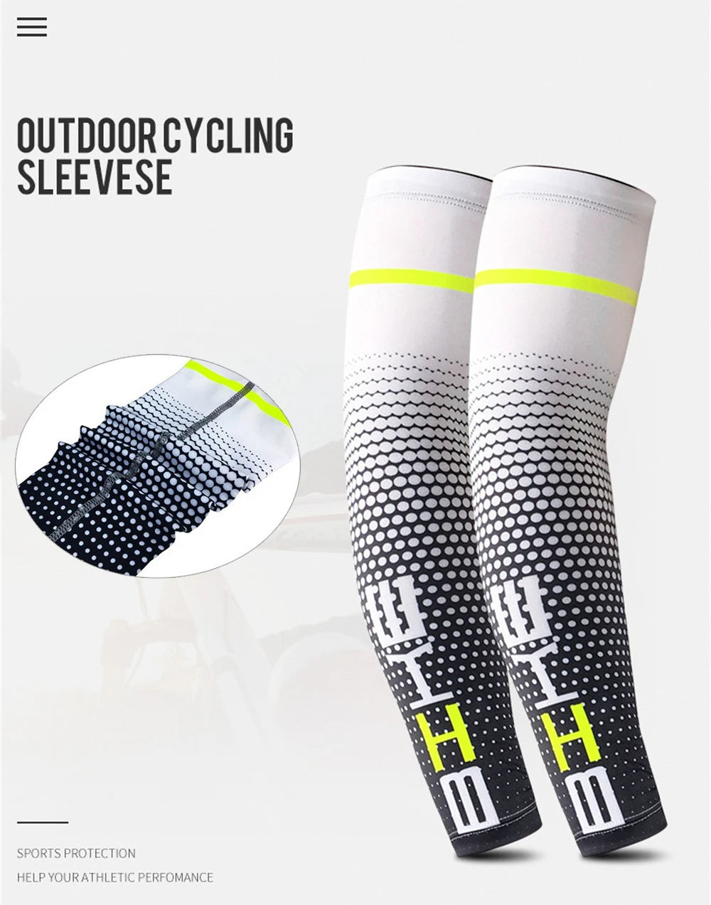 1 Pair Unisex Cycling Running Sports Sleeve Arm Cooling Sleeves UV Sun Protection Cuff Cover Protective Elastic Arm Sleeves New
