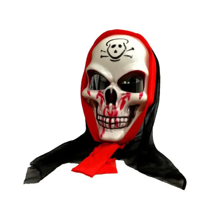 Halloween niños ojos rojos con capa con capucha y guadaña accesorios aterrador Grim Reaper niños máscara guantes disfraz Pascua Rave Robe