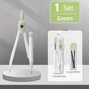 8PCS/Set Plastic Ruler Compasses Set Transparent Straight Ruler Measuring Ruler Set Square Eraser Protractor School Office