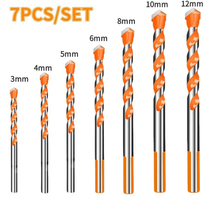Juego de 16 brocas de carburo de tungsteno para mampostería, para metal, acero, porcelana, cerámica, azulejos, hormigón, ladrillo y madera, de 3 a 12 mm.