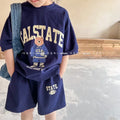 2pcs Summer Baby Clothes Set Children Boy Girl Cartoon Bear T-shirts and Shorts Suit Kid Casual Top Bottom Outfits Tracksuits