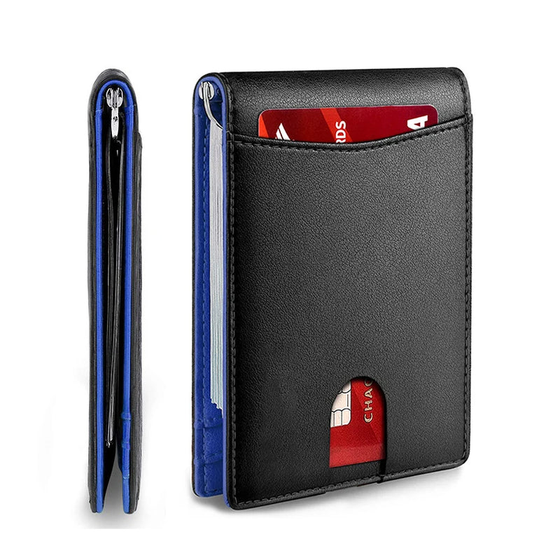 Rfid Credit Card Holder Men Wallets Money Clip Luxury Slim Thin Mini Wallet Male Small Short Purse Minimalist Billfold Vallet
