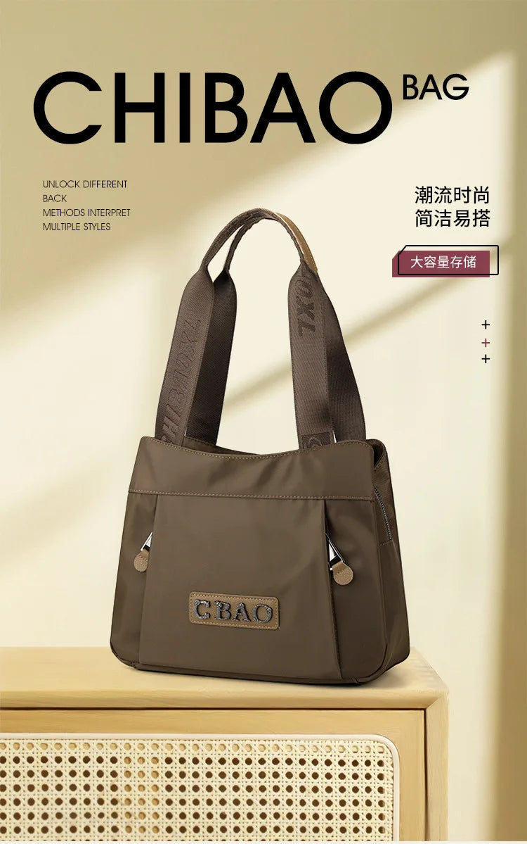 New Women's Bag Luxury Designer Oxford Cloth Handbag Women Shoulder Bag High Quality Fashion Solid Color Female Bags