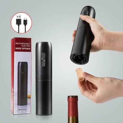 Electric Wine Bottle Opener Automatic Red Wine Corkscrew Rechargeable Wine Opener with Charging Base Wine Tools Kitchen Products