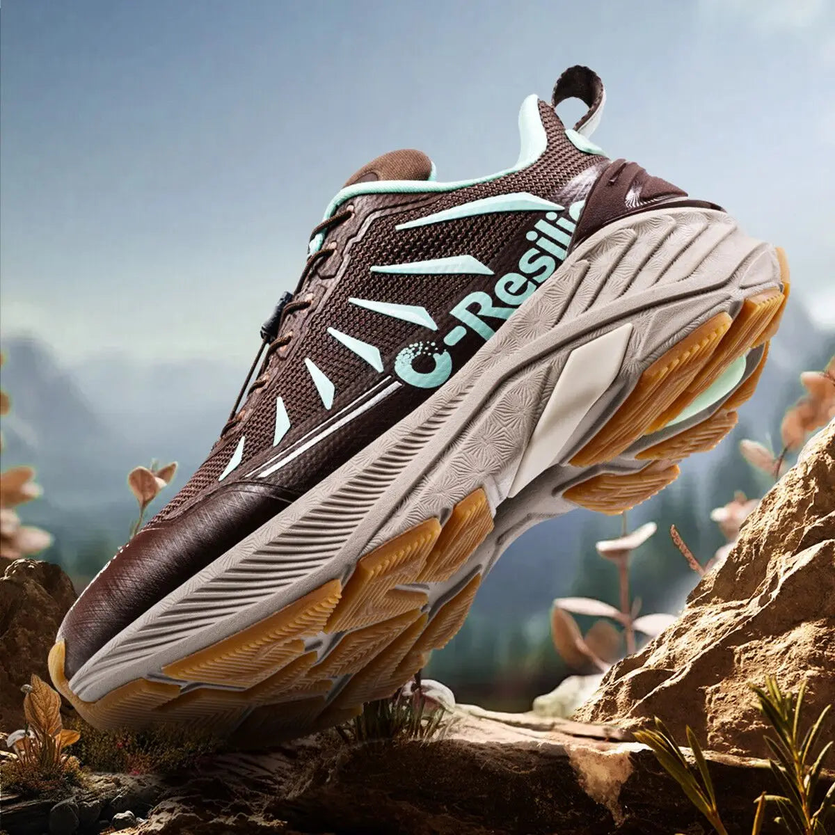 ONEMIX Trail Running Shoes Non-Slip Lightweight Sport Shoes Breathable Durable Hiking Male Athletic Anti-Slippery Men's Sneakers