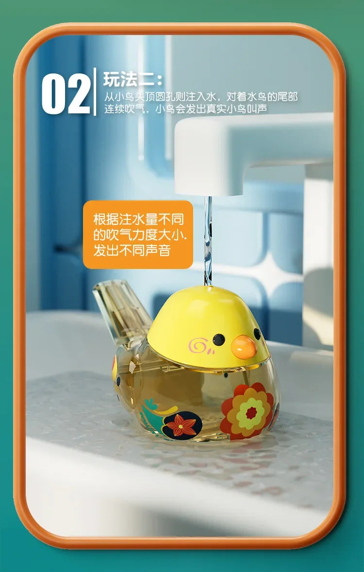 Bird's Call for Babies Water Bird Whistle for Infants Children Toys Can Add Water To Whistle for Training Toy Musical Instrument