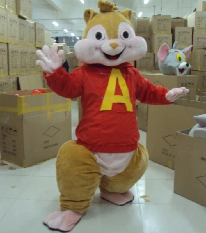 New MINISO Disney Alvin And The Chipmunks Tamias Mascot Costume Advertising ceremony Fancy Dress Party Animal carnival perform