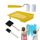 Small Paint Roller Set Mini Roller Edger Brush For Wall Painting With Paint Tray Interior Paint Brushes Painting Tools For Room