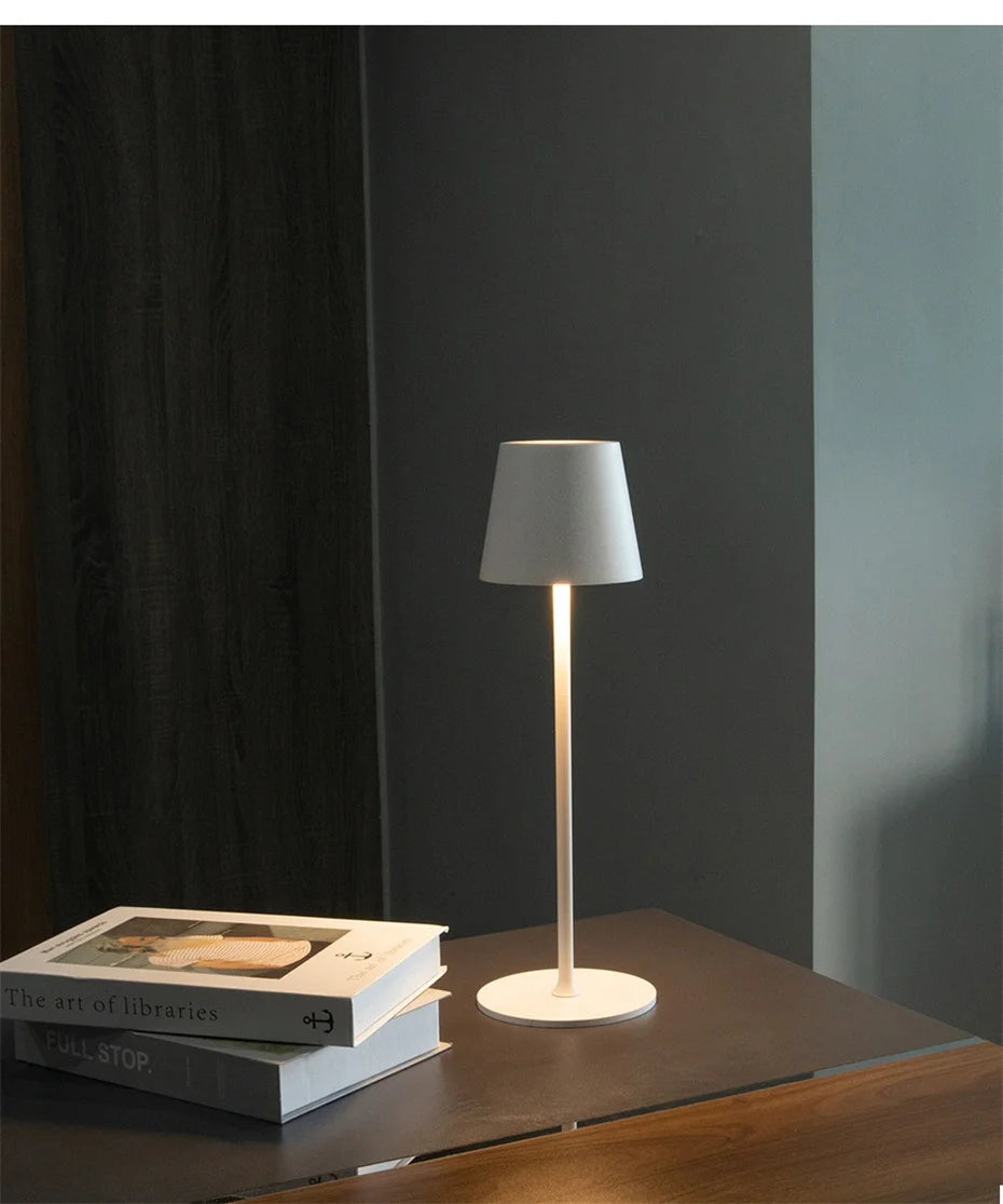 Cordless Table Lamps, USB Rechargeable Lamp, Simplicity Desk Lamp, LED Battery Operated Lamp with Touch Control