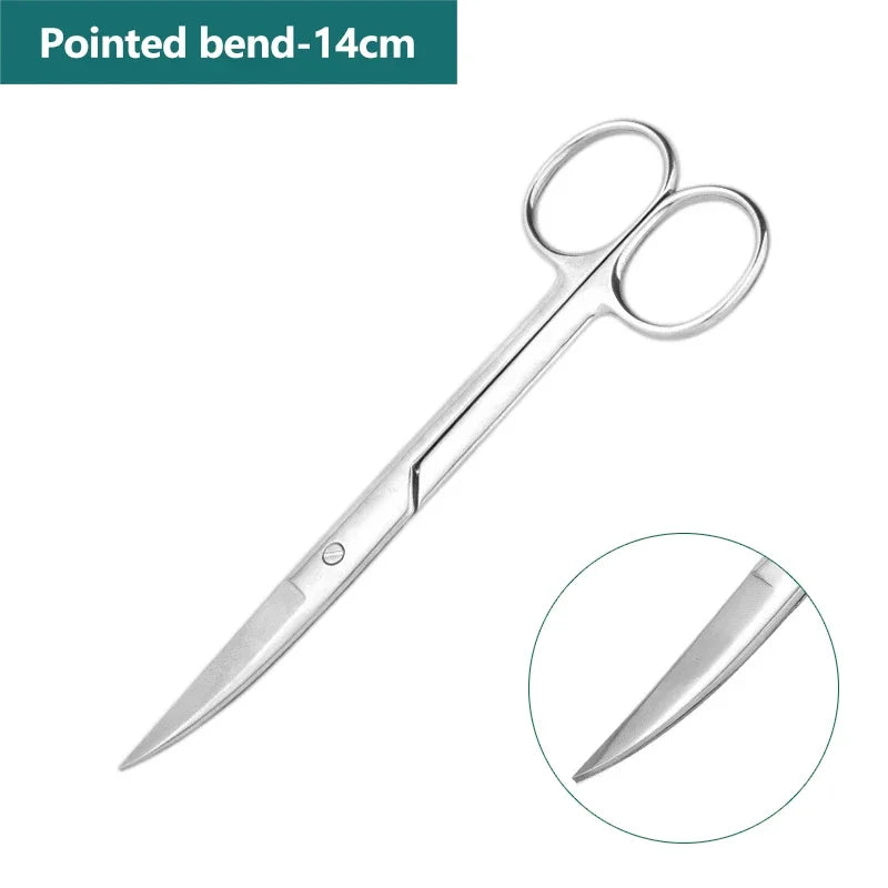 10cm/11.5cm/13cm/14cm/16 cm Animal Veterinary Vet Medical Stainless Steel Surgical Scissors Straight curved Tip Haircut Scissors