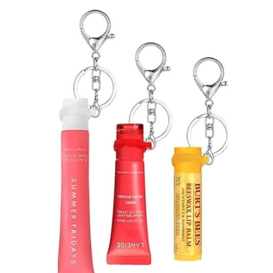 Portable lip gloss electronic pen pendant lip gloss keychain 13mm silicone ring