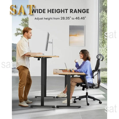 ad Height Adjustable Electric Standing Desk, 55 x 28 Inches Sit Stand up Desk, Memory Computer Home Office Desk