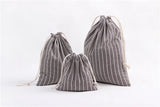 Cotton Linen Drawstring Cosmetic Bag Christmas Gift Package Makeup Storage Bags for Travel Wedding
