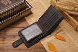 100% Genuine Leather Men Wallets Premium Product Real Cowhide Wallets for Man Short Black Walet Portefeuille Homme