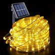 Corda de tubo solar ao ar livre luz led jardim decoração natal luz da corda de fadas 32m/22m/12m/7m festa de casamento ao ar livre lâmpada led