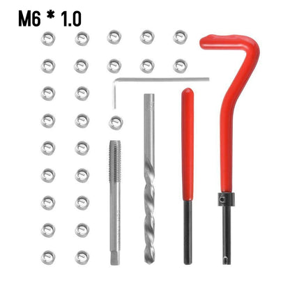 Linha métrica Repair Kit Insert, Helicoil Car Pro Coil Tool, M5 M6 M8 M10 M12 M14, M6 * 1.0, 30pcs