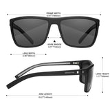 ZENOTTIC Polarized Sunglasses for Men Shades Lightweight TR90 Frame UV400 Protection Square Outdoor Travel Driving Sun Glasses