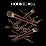 10pcs/set Hourglass Makeup brushes Powder Eyeshadow Domed Crease Make up brush Stippling Angled Shadow Brow with cosmeetic bag