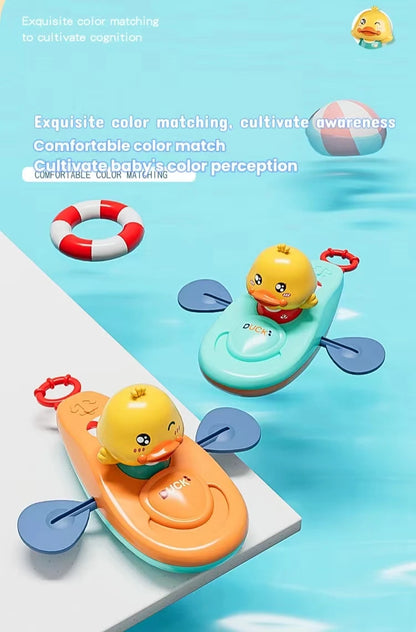 1 Pc Little Yellow Duck Kayak Toy Swimming Pool Bathroom Toy Classic Water Toy Cute Bath Toys Cartoon  Little Yellow Duck Boatin