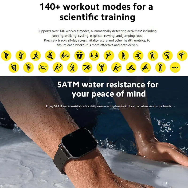 NEW Xiaomi Redmi Watch 5 Active Smart Watch, 2" LCD Display All Day Heart Rate Blood Oxygen Monitoring Bluetooth Call Smartwatch