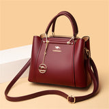 2024 Luxury Women Designer 3 Layers Shoulder Crossbody Bag Ladies Large Capacity Leather Handbags Shopper Brand Messenger Totes
