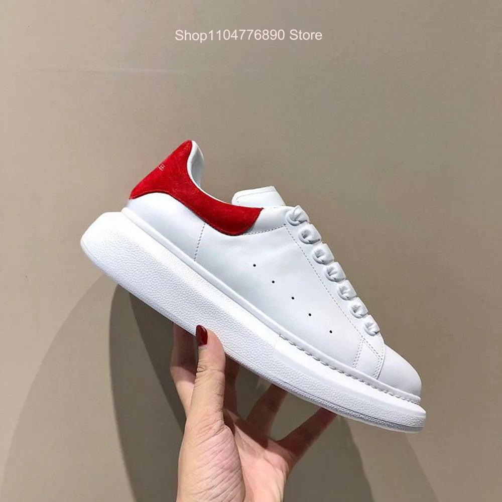 New all-match fashion white shoes men and women thick-soled height-increasing shoes casual couple sports shoes