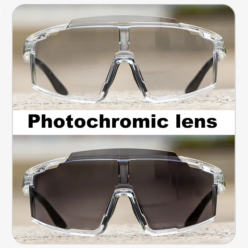 SCVCN Photochromic Cycling Sunglasses Sports Bicycle Glasses MTB Mountain Bike Goggles Accessories UV400 Outdoor Eyewear Men