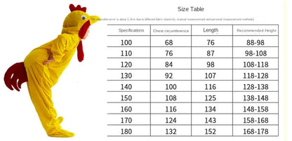 Adult Children Hen Rooster Duck Chick Costume Cosplay Props Performance Clothing Dance Cartoon Animal Clothing