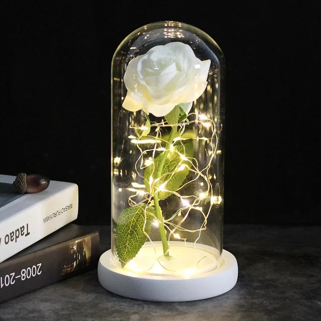 Envío directo de flores artificiales Galaxy Rose, La Bella y la Bestia, decoración de boda, regalo creativo para el Día de San Valentín, regalo para la madre.