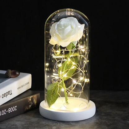 Envío directo de flores artificiales Galaxy Rose, La Bella y la Bestia, decoración de boda, regalo creativo para el Día de San Valentín, regalo para la madre.
